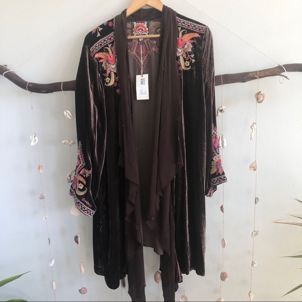 NWT Johnny Was Iona Velvet-georgette Drape